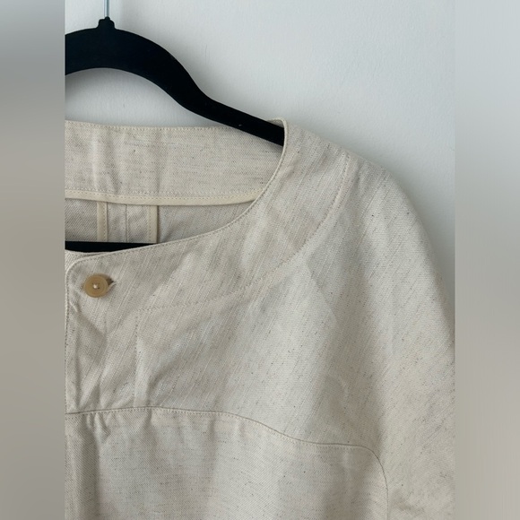 Men's Cream Button-Up Shirt - Picture 2 of 11